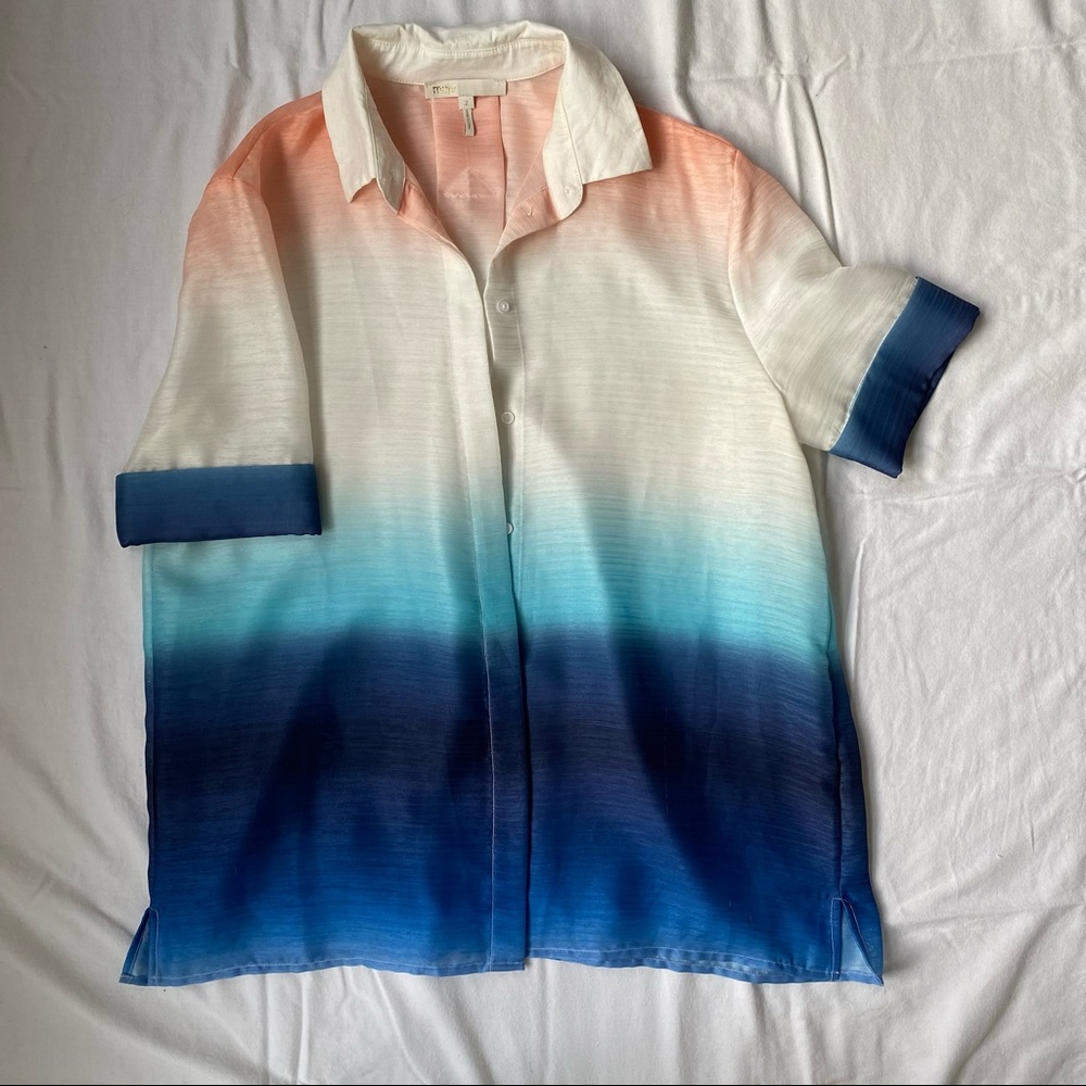 Maje Rainbow Sheer Blouse